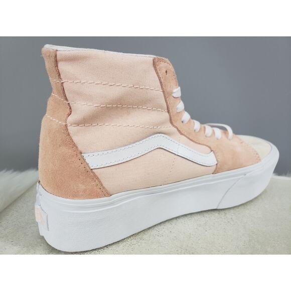 VANS Sk8-Hi Tapered Sneaker Platform Suede Peach Canvas Casual Women VN0A5JMKB0D - Picture 6 of 9